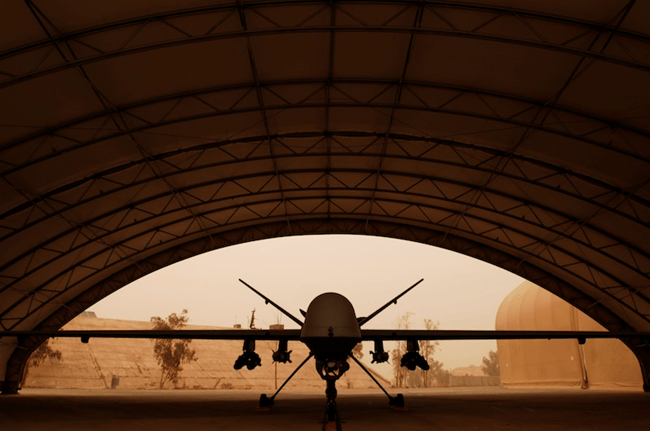 drone in hanger